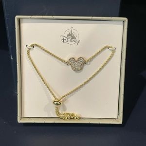 Disney gold mickey adjustable bracelet